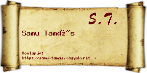 Samu Tamás névjegykártya