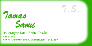 tamas samu business card
